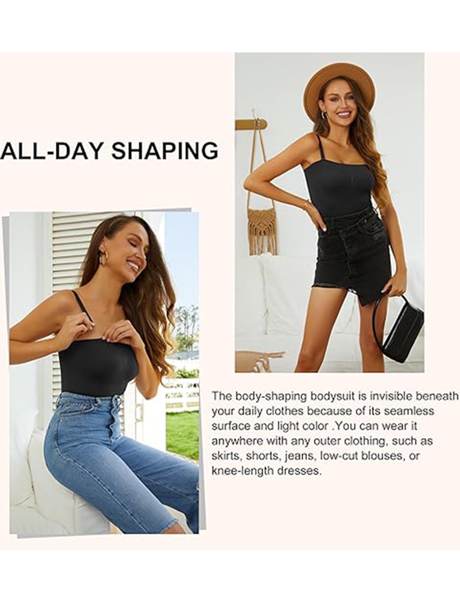 Strapless Shapewear Bodysuit for Women Thong Body Shaper Tummy Control  Slimming Tube Top Leotard