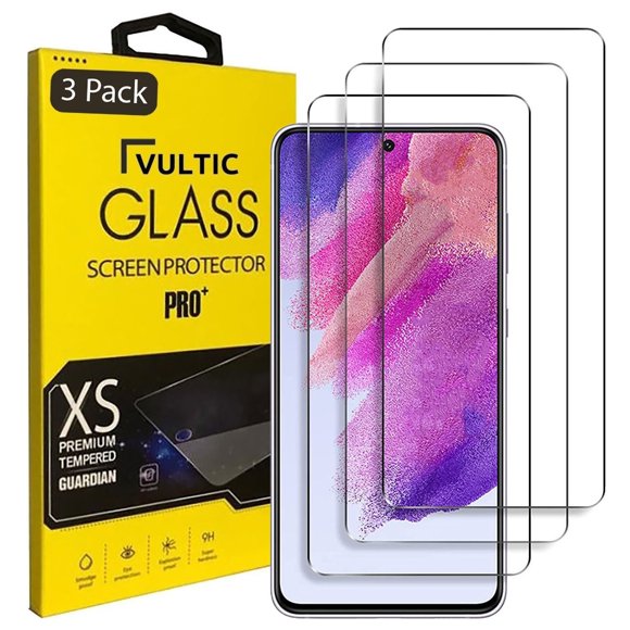 Vultic [3 Pack] Protecteur d'Écran pour Samsung Galaxy S21 FE 5G [Compatible avec Étui], Film en Verre Trempé