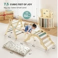 thumbnail image 2 of BlueWood Foldable Wooden Climbing Pikler Triangle Set 8-in-1 Indoor Jungle Gym for Kids, 2 of 9