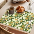 thumbnail image 3 of Summer Flowers Placemats Set of 12 Retro Watercolor Botanical Floral Leaf Place Mats Indoor Wipeable Table Mats Washable Cloth Dining Table Placemats for Kitchen Holiday Party Home Decor 13x19 Inch, 3 of 9