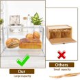 thumbnail image 4 of 2PCS Large Bread Box for Countertop, Stackable Double Layer Storage Container, Clear Boxes for Kitchen Counter, Bread Keeper for Homemade Bread, Bagel, Muffins, Rolls, 4 of 12