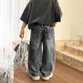 thumbnail image 4 of Pants for Boys Durable Cargo Denim Relaxed Fit Wide Leg Multiple Pockets Bottoms, 4 of 6