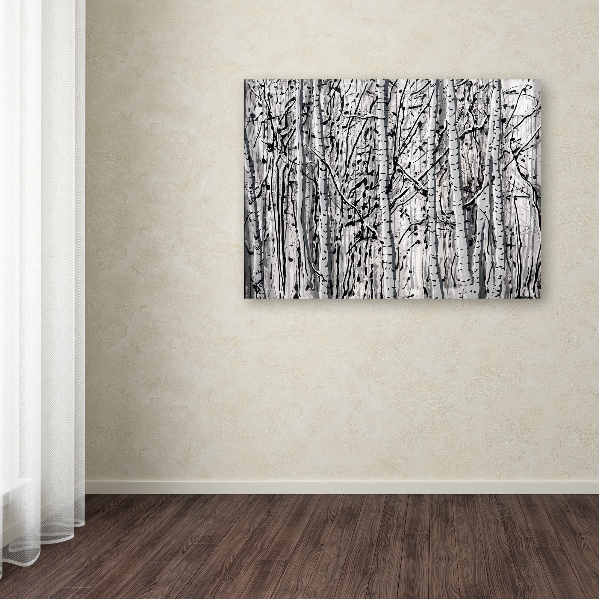Trademark Fine Art "Winter Aspens" Canvas Art by Roderick Stevens