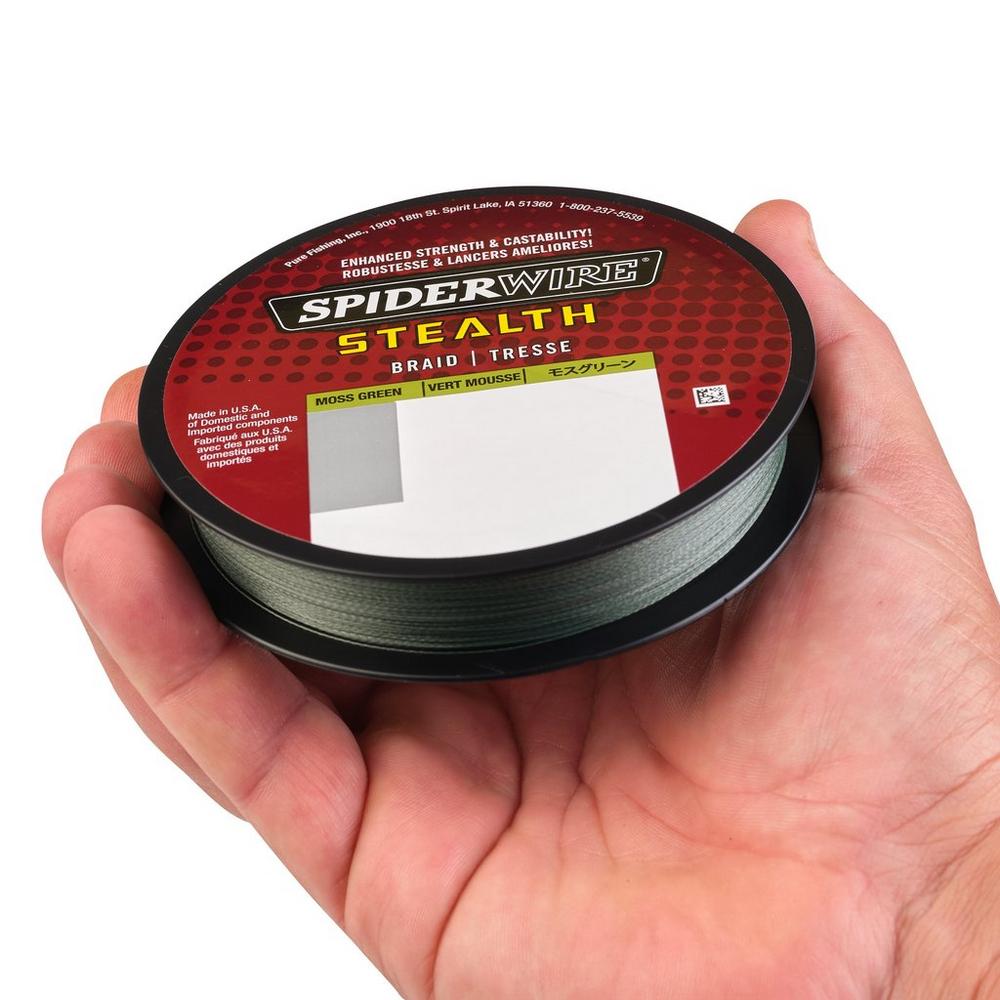 SpiderWire Stealth® Braid Fishing Line, Moss Green, 30 lb Test Strength, 300 yd