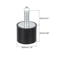 thumbnail image 2 of Uxcell M8 Rubber Vibration Shock Absorption Mount W Thread Stud 1.18" x 0.98" 8pack, 2 of 6