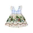 thumbnail image 1 of Vestidos Para NiñAs PequeñAs Vestido De Retazos Con Estampado De Rombos Y áRboles De Animales De Dibujos Animados, 1 of 3