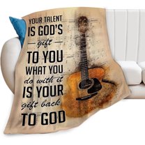 Guitar Music Blanket Guitar Gifts for Girls Women Men Music Throw Blanket Guitar Blanket for Kids Adults Soft Warm Cozy Fleece Blanket for Couch Sofa ​Bed 50""x60""