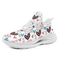thumbnail image 6 of Coolcustomize Women's Fashion Multi-Heart "Love" Graphic Breathable Athletic Shoes | Wide Fit, Lightweight Casual Sneakers for Valentine's Day, Fabric Upper, EVA Sole, Lace-up Trainers, Couple Shoes, 6 of 10