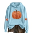thumbnail image 5 of XIYON Hoodies For Women Halloween Pumpkin Print Hooded Sweatshirt With Front Pockets For Fall Winter Cozy Long Sleeve Pullover, 5 of 5
