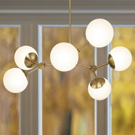 Luxury Minimalist Chandelier, Brushed Bronze, UHP4624