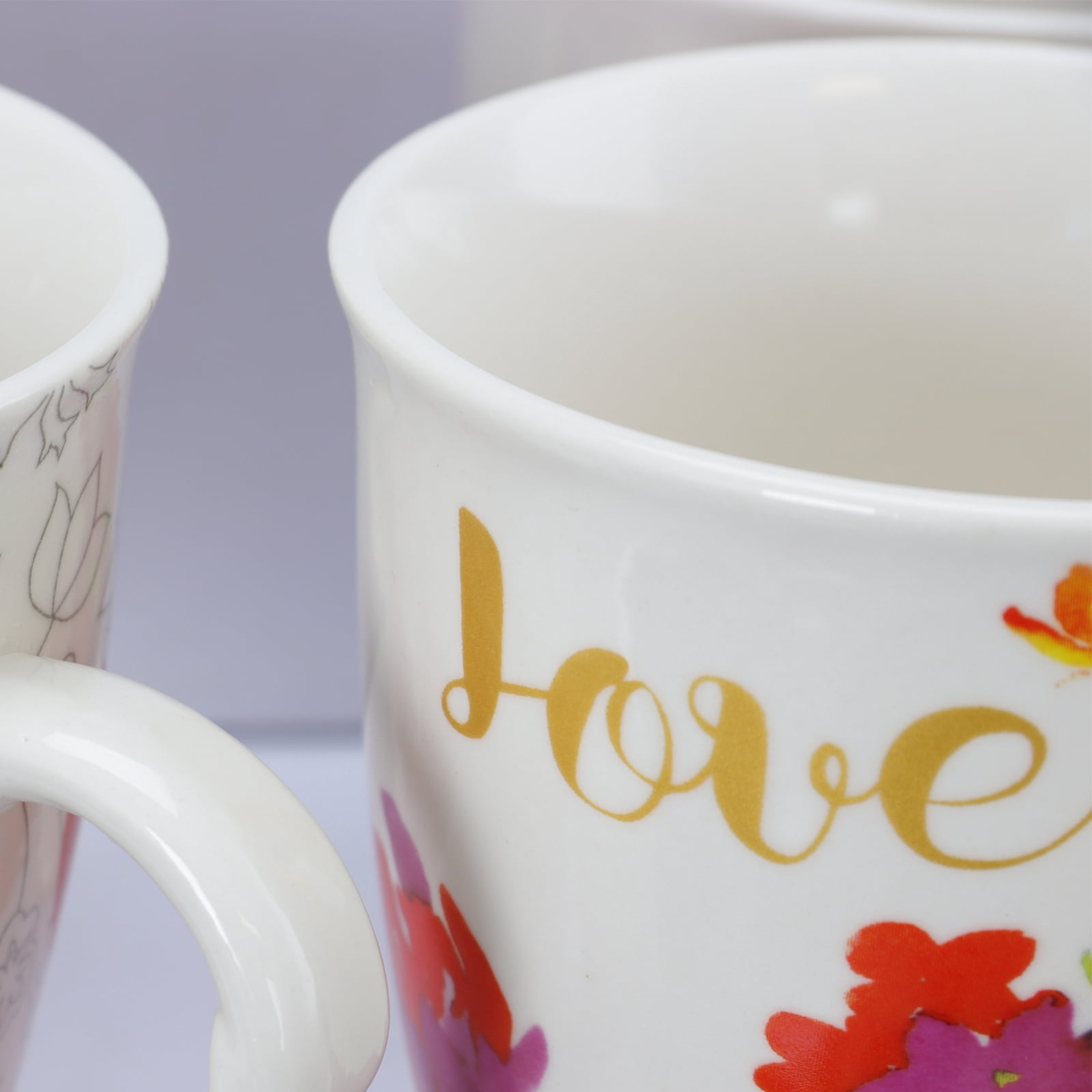 Gibson Home 17.4 oz Cup Set, Set of 4 Assorted Designs