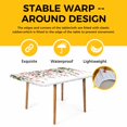 thumbnail image 4 of Pink Valentine's Day Table Cloths for 3 Foot Rectangle Tables, Romantic Roses Spring Floral Patio Waterproof Elastic Fitted Tablecloths, Washable Rectangular Table Cover for Camping, 4 of 8