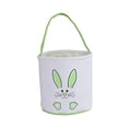 thumbnail image 4 of Bolsa de lona reutilizable con forma de conejito de Pascua, diseño bonito, portátil, 23 x 24 cm, para huevos Verde, 4 of 9