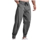 thumbnail image 4 of Pantalones largos de moda para hombre, casuales, de color sólido, con bolsillos y cintura elástica, pantalones cargo casuales para hombre., 4 of 5