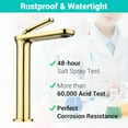 thumbnail image 4 of Aquaterior Single Handle Bathroom Vessel Sink Faucet Rv Lavatory Vanity Sink Mixer Tap Gold (CUPC NSF CEC), 4 of 13