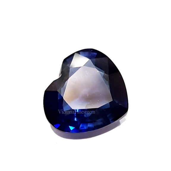 Lab Grown 14.20 Ct Lab Grown Blue Sapphire Precious heated Heart Shape Ring Size Loose Gemstone And Extra Gift