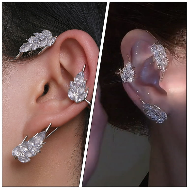 2pcs Ear Cuffs Women Ear Bone Clip Non piercing Earrings Dainty Earring Decoration
