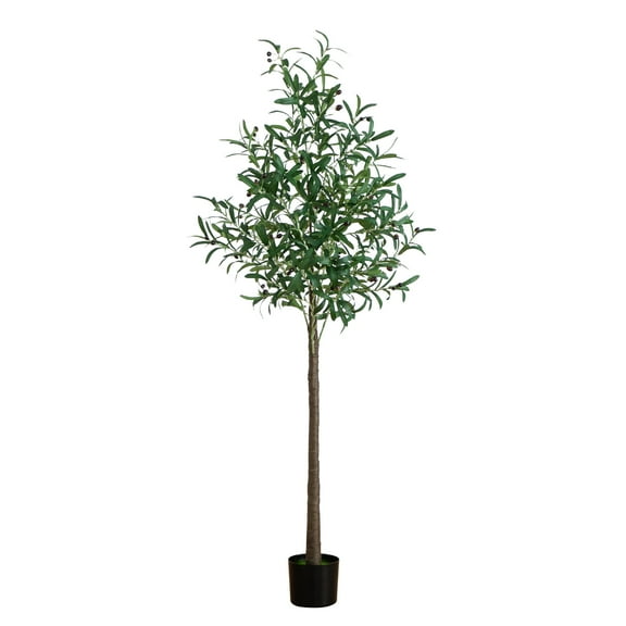 Nearly Natural 6ft. Lighted Artificial Olive Tree with 300 Warm White LED Lights