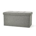 thumbnail image 3 of Mainstays 30" Collapsible Storage Ottoman, Charcoal Gray, 3 of 7
