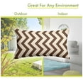 thumbnail image 4 of Majestic Home Goods Chocolate Chevron Indoor / Outdoor Small Throw Pillow 20" L x 5" W x 12" H, 4 of 6