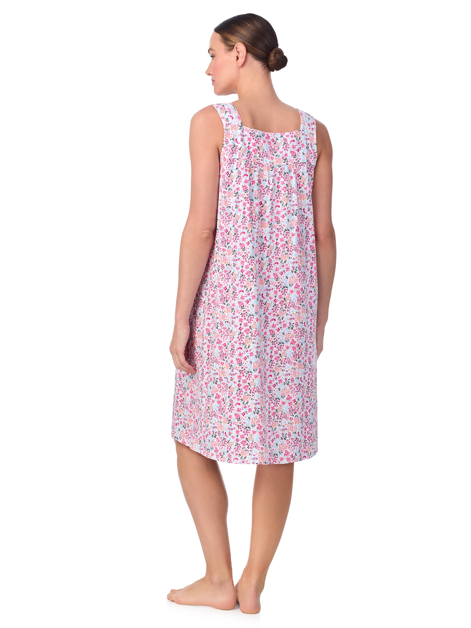 Aria Women's 100% Cotton Sleeveless 40" Nightgown, Sizes XS-5X