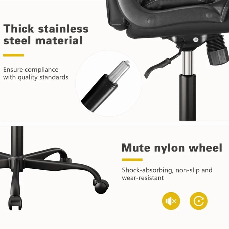 Furmax Mid-Back Ergonomic Executive Office Chair, Black photo 5