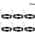 thumbnail image 4 of Moules en Silicone Omelette Maker Antiadhésif 6Pcs Anneaux d'Oeufs en Acier Inoxydable Ronds Anneaux d'Oeufs Frits Anneaux d'Oeufs Anti-Adhésifs Cercles en Forme d'Oeufs avec Poignée pour la Cuisine, 4 of 5