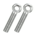 thumbnail image 1 of Uxcell 2 Pcs M16x80mm Shoulder Swing Lifting Eye Bolt, 304 Stainless Steel Metric Full Thread Fisheye Eye Slip Hole Screw Rigging Bolt Metal Fasteners Screws, Silver Tone, 1 of 7