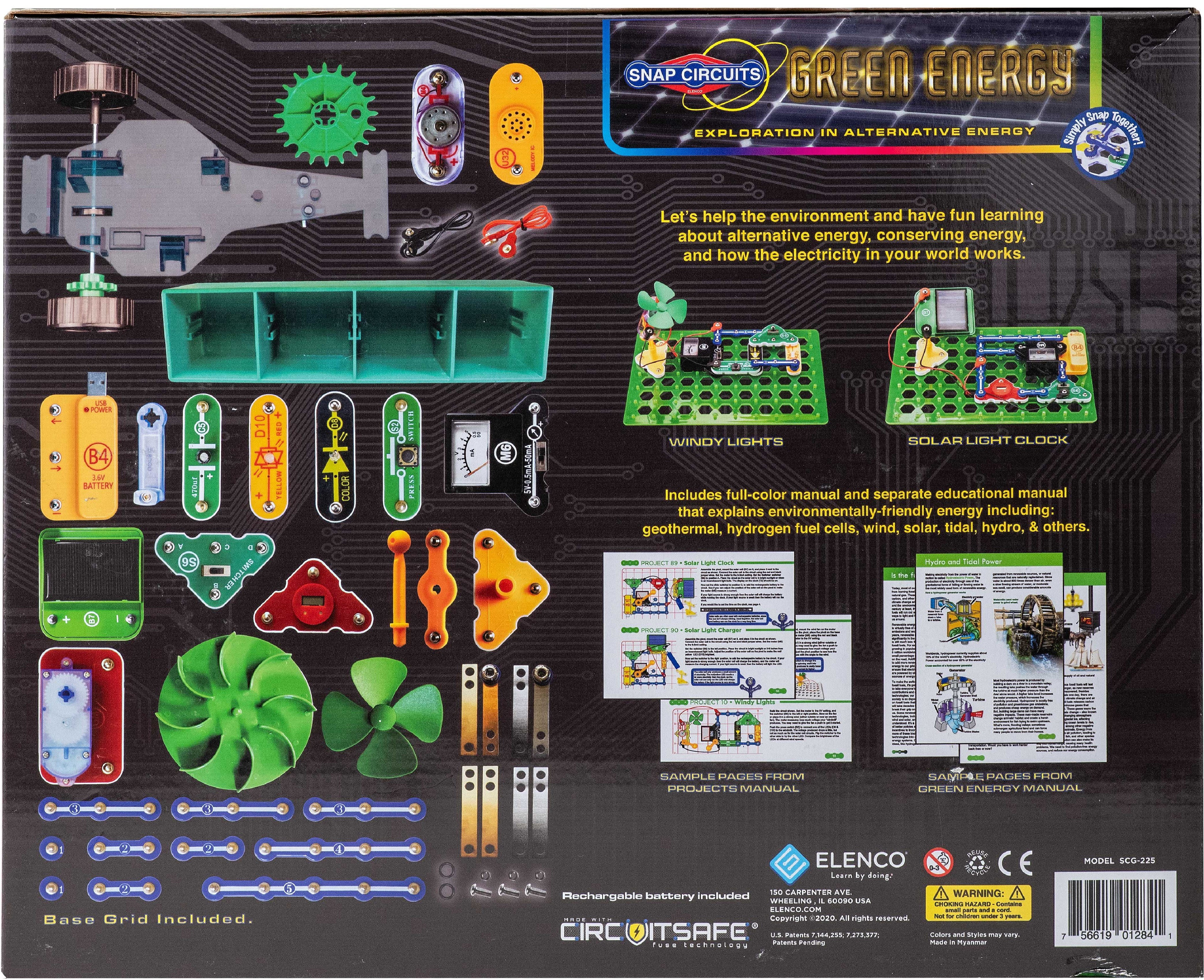 Snap Circuits Green Energy Kit for Grade School STEM Projects
