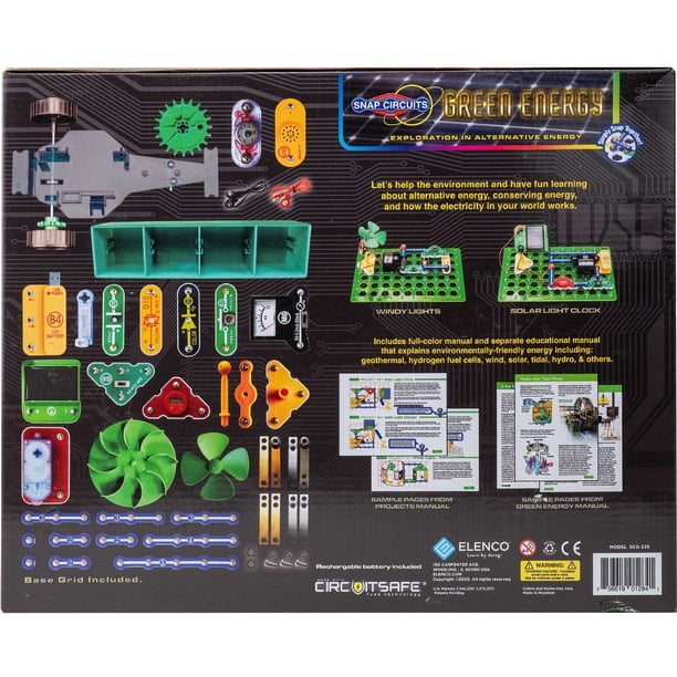 Snap Circuits Green Energy Kit for Grade School STEM Projects