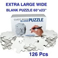 thumbnail image 3 of Extra Large Blank Puzzle 60x23 inches, 126 Pieces for DIY Painting, Art and Craft Projects, Wedding Birthday Party and Special Events, Guest Book Alternative, 3 of 8