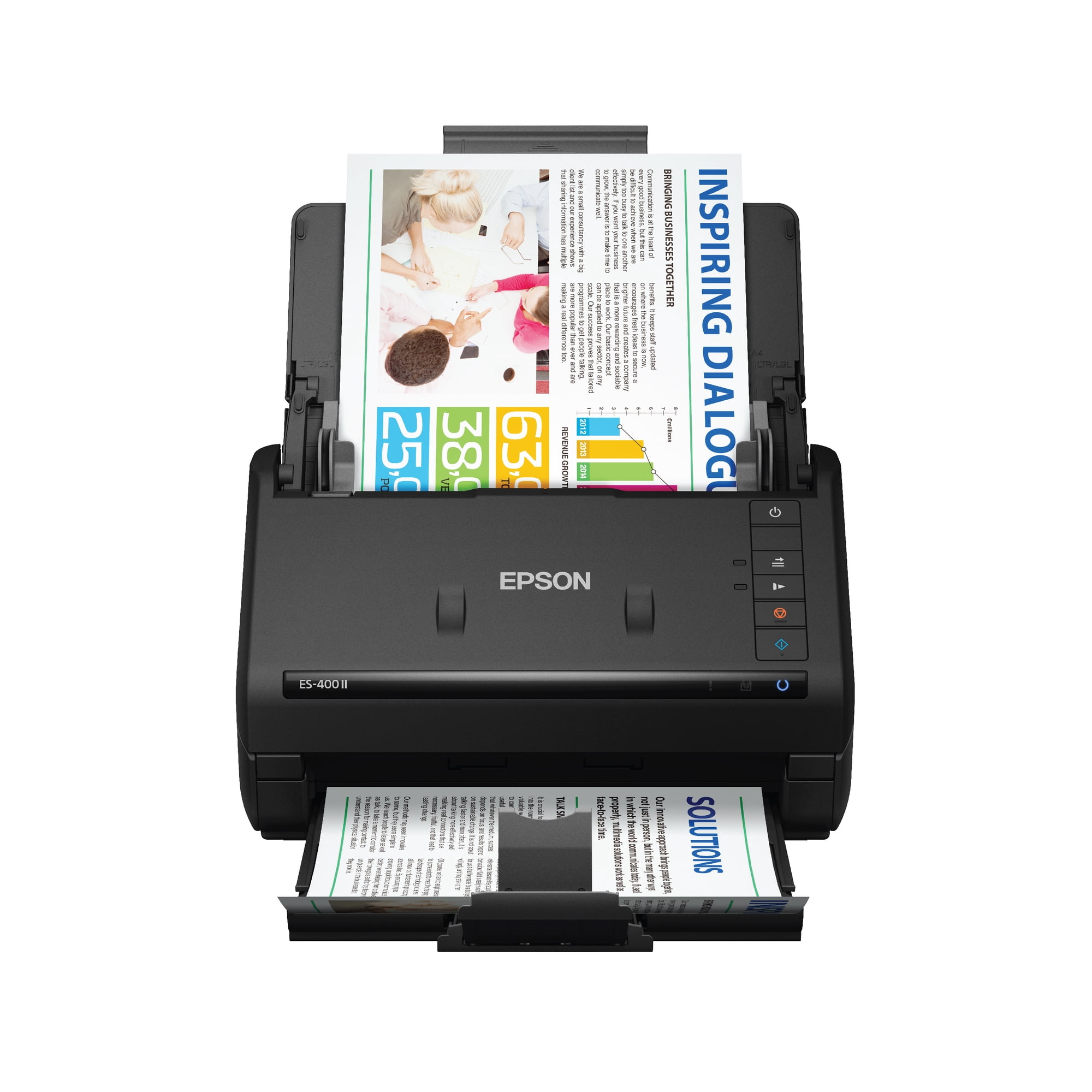 Epson WorkForce ES-400 II Color Duplex Desktop Document Scanner for PC and Mac with Auto Document Feeder (ADF) and Image Adjustment Tools