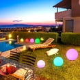 thumbnail image 2 of Lámpara de bola luminosa LED solar Lámpara de bola de ambiente impermeable al aire libre, 2 of 5