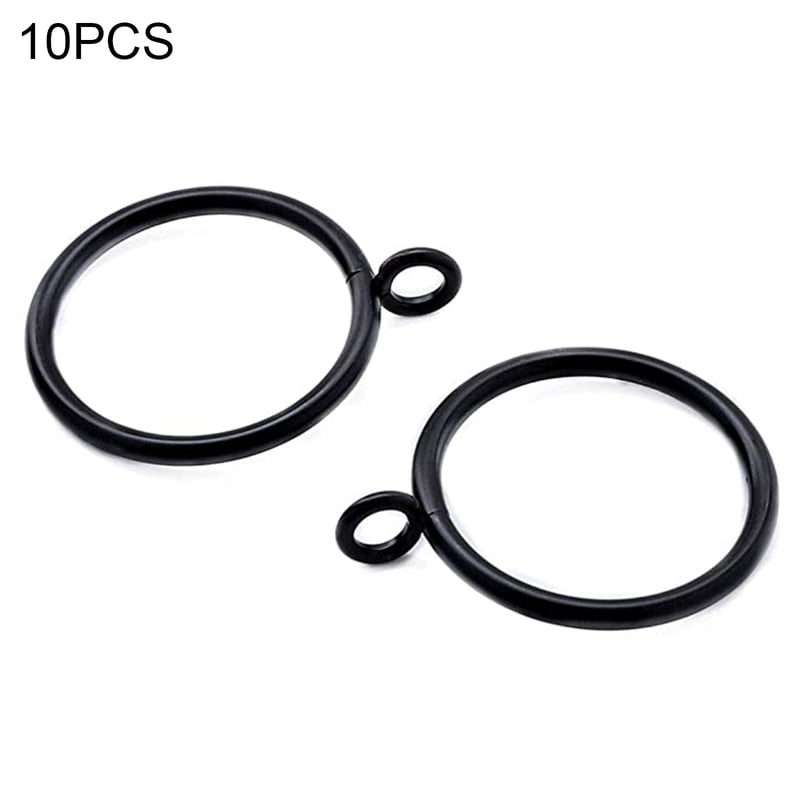 10pcs Stainless Steel Hook Metal Rings Clips with Eyelets For Window Curtain 