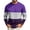 Purple, variant on GrmtClth Golf Shirts For Men Horizontal Three Color Block Striped Crewneck Long Sleeve Shirts Relaxed Fit Lightweight Autumn Outdoor Running Tops Light Blue S