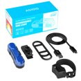 thumbnail image 1 of Advancent Luz trasera delantera recargable USB para bicicleta, de litio, luz LED trasera para bicicleta, luz para casco de ciclismo, Ciclismo Azul Hebilla, 1 of 6