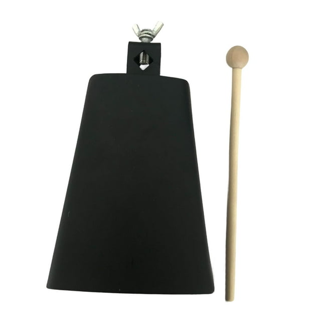 Cencerro con palo, cascabeles de , creadores de ruido, percusión manual, cencerro musical para celebración de béisbol, juego de batería, eventos , 7 pulgadas
