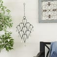 thumbnail image 2 of DecMode 22" Black Metal Teardrop Windchime with Bells and Chain Ring Hanger, 2 of 6