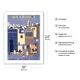thumbnail image 2 of Maroc (Morocco) Algerie (Algeria) Tunisie (Tunisia) - France - Vintage Airline Travel Poster by Bernard Villemot c.1952 - Fine Art Matte Paper Print (Unframed) 18x24in, 2 of 4