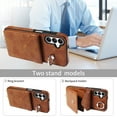 thumbnail image 6 of TECH CIRCLE Wallet Case with Card Holder For Galaxy A14 5G,Rotation Ring Stand PU Leather Shockproof Protective Slim Cover with Shoulder Strap for Women Men for Samsung Galaxy A14 5G 6.6" 2023,Brown, 6 of 7