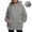 Grey, variant on Cute Cat Ear Hoodies for Women 2025 Fall Winter Long Sleeve Plain Hooded Sweatshirt with Pockets Pullover Tops