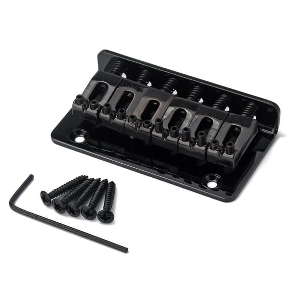 Eigraketly Electric Guitar Hardtail Bridge With Screws Saddle and Replacement Bridges Bass Part Beginners Children Wench Stable 6-Strings Type2