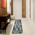 thumbnail image 3 of SKYSONIC 2X6 Feet Abstract Marble Ink Style Runner Rug with Rubber Backing, Artistic Griotte Non Slip Entryway Rug Runner Washable Soft Area Rug Carpet for Hallway Bedroom Kitchen Decor, 3 of 6