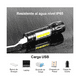 thumbnail image 3 of 4 pzs Lamparas Tacticas Recargables Led 2000lm Belug, Negro, 3 of 5