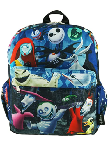 Leather Cartoon Snow Chrismas Globe Icons Blue Backpack Daypack Bag Women