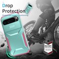 thumbnail image 4 of for Google Pixel 9 Case with Built-in Camera Lens Slide Cover, Heavy-Duty Shockproof Rugged Case Heavy Duty Bumper Shockproof Phone Cover for Google Pixel 9,Green, 4 of 7