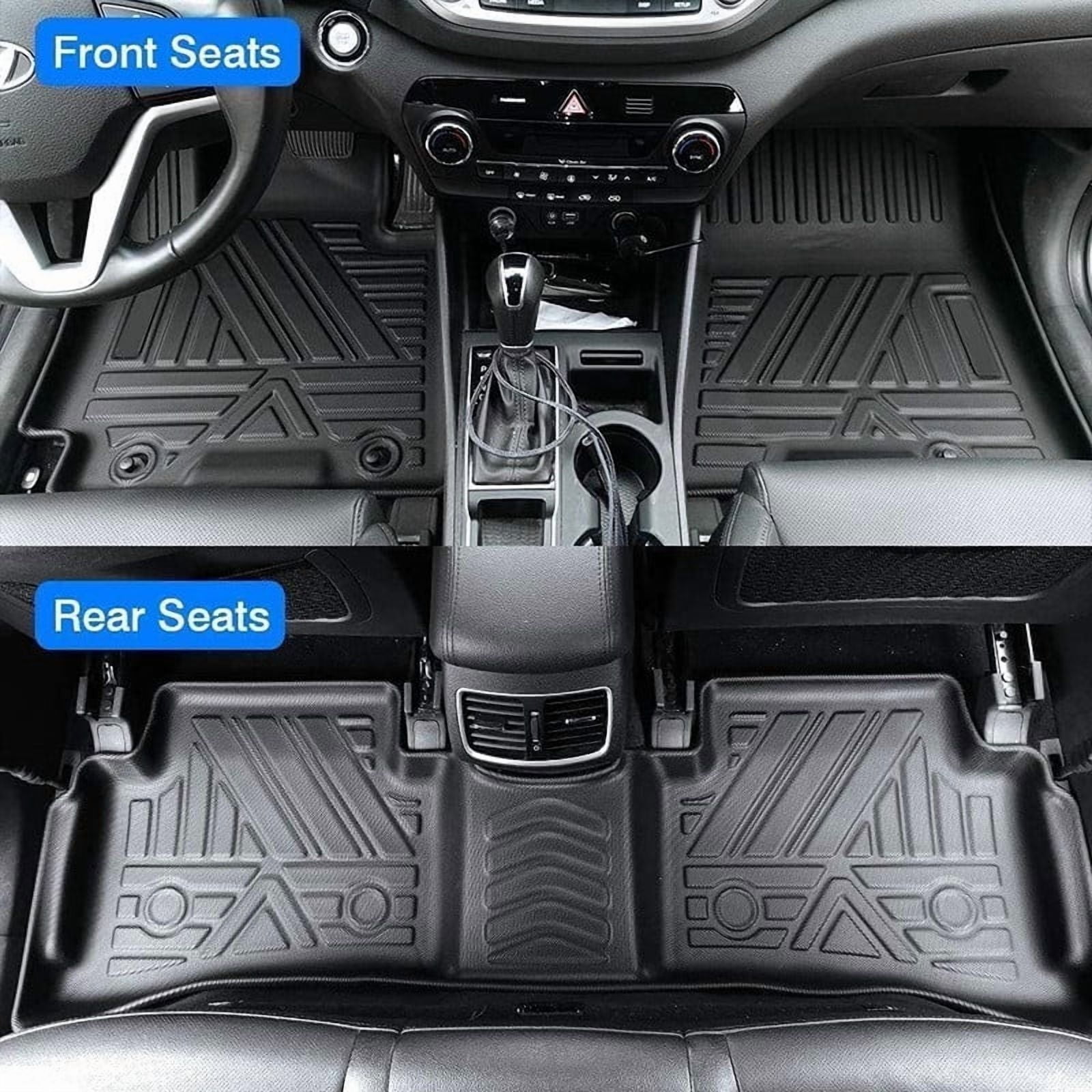 Car Floor Mats for 2021-2025 Ford Bronco Sport/2022-2025 Ford Maverick - Custom Fit TPE Rubber Non-Slip Automotive Floor Liners, Easy to Clean All-Weather Car Mats
