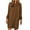 Brown, variant on Arlun Fall Winter Fuzzy Sweater Mini Dress Womens Long Sleeve Crew Neck Loose Comfort Knee Length Dresses Solid Color Simple Stylish Pullover Outfits Dark Gray XL