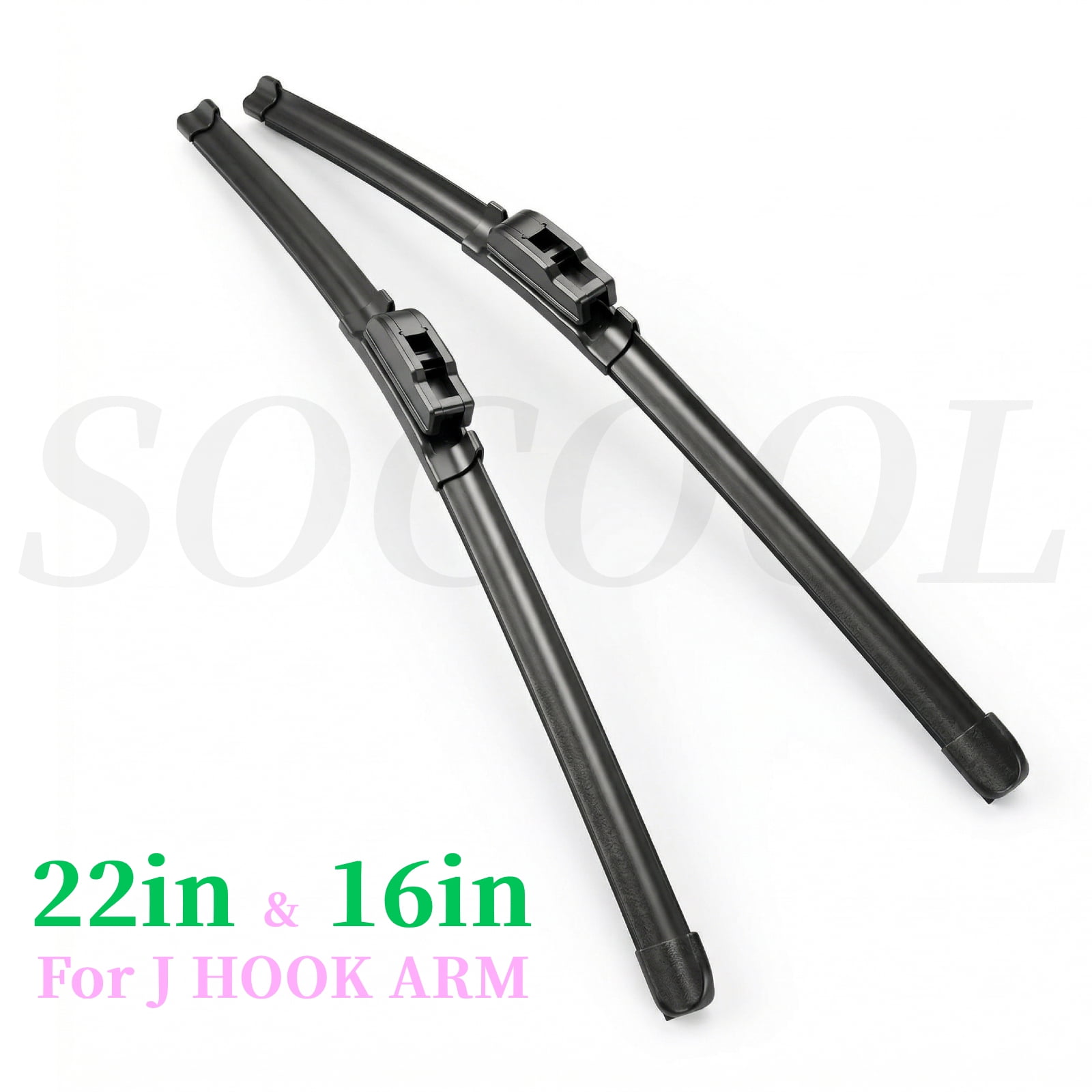 SOCOOL 2 Pcs Windshield Wiper Blades Replacement For Car Window 22 Inch + 16 Inch Compatible with Hyundai Accent 2009 P20941S
