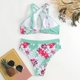 thumbnail image 2 of Gibobby Trajes de Baño Mujer Bikini de traje de baño dividido estampado sexy vintage nuevo para mujer(Verde,G), 2 of 5